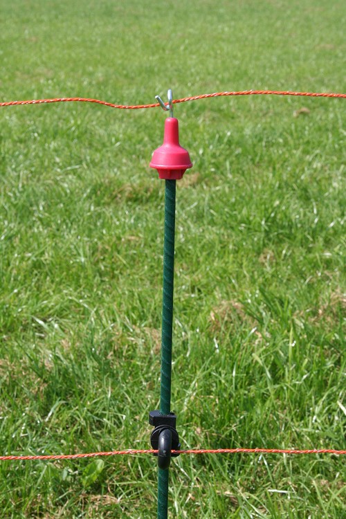 Veerstaal palen 105cm, groen ovaal