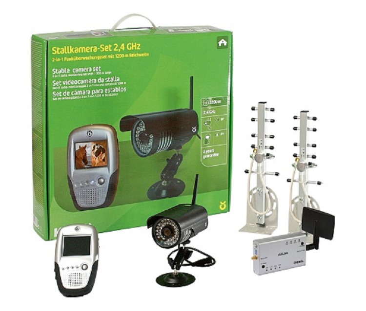 Cameraset voor stal of aanhanger, 2.4Ghz
