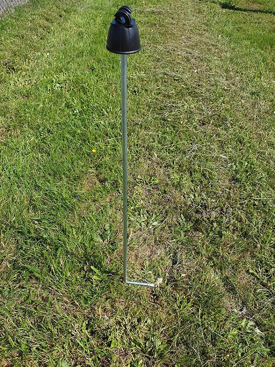 Rantsoenpalen verz.25mm met M12 top