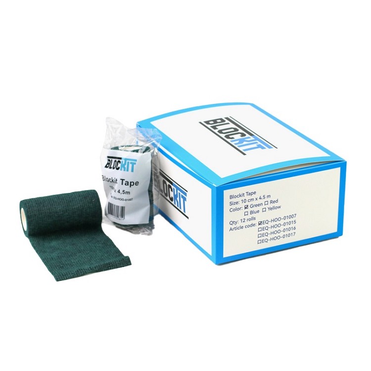 Blockit Klauwtape 10cmx4.5m 12 rol groen