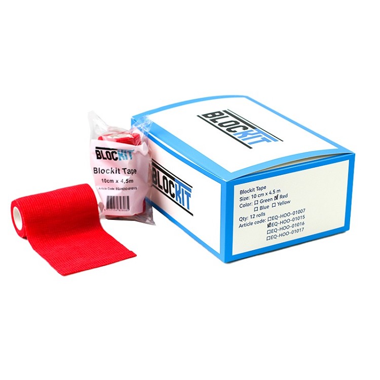 Blockit Klauwtape 10cmx4.5m 12 rol rood