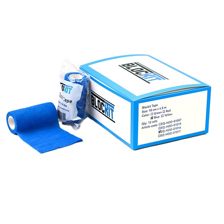 Blockit Klauwtape 10cmx4.5m 12 rol blauw
