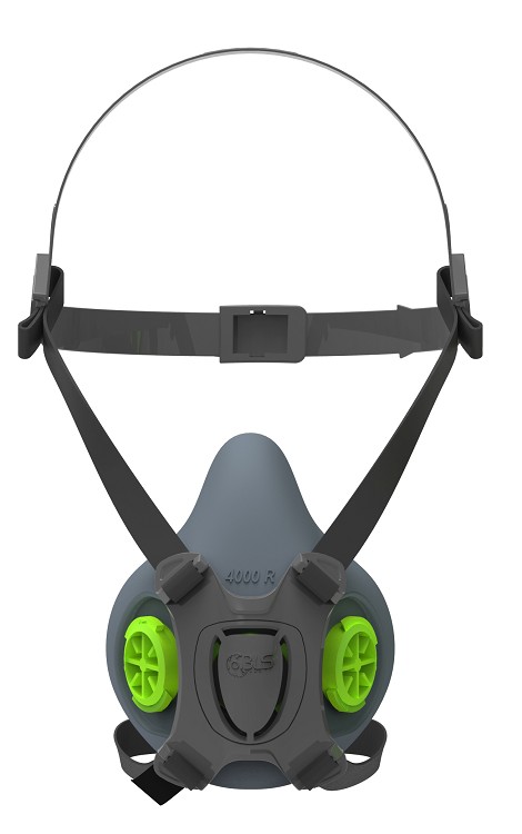 BLS halfgelaatsmasker 4000 rubber M/L