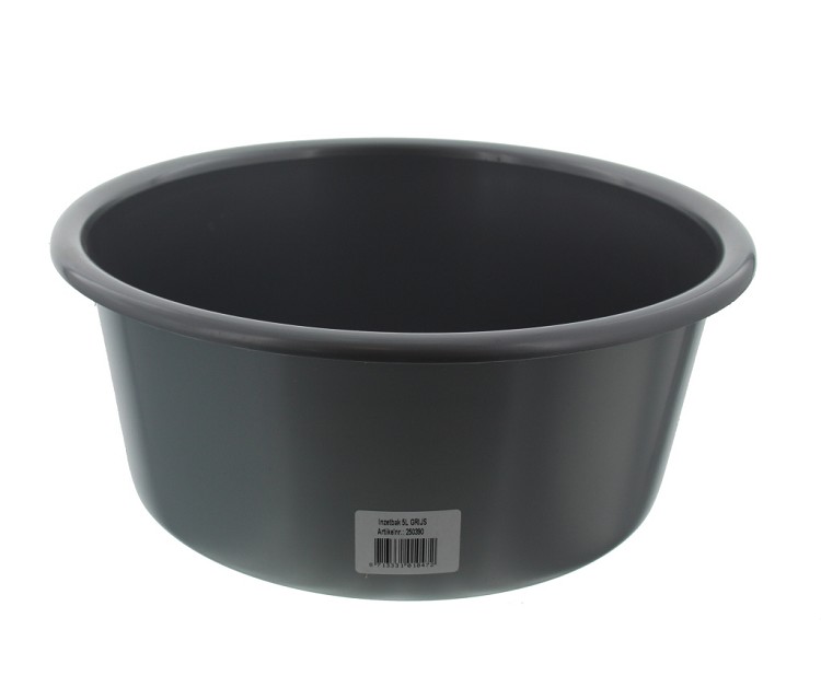 Drink/voerbakje kunststof rond, 6 liter