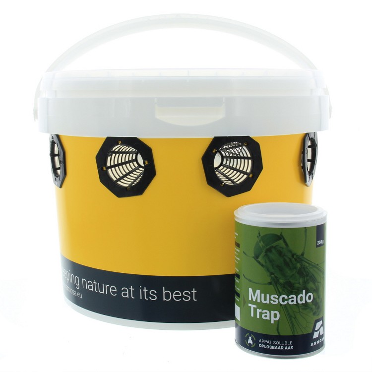 Muscado Trap vliegenval emmer met lokaas