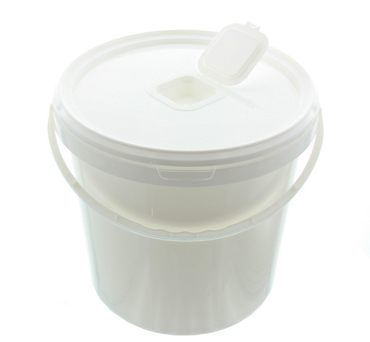 Dispenser emmer voor vochtige uierdoeken