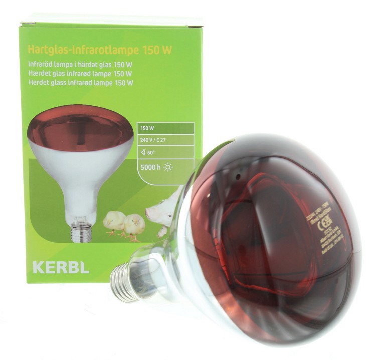 Warmtelamp infrarood 150W rood Kerbl
