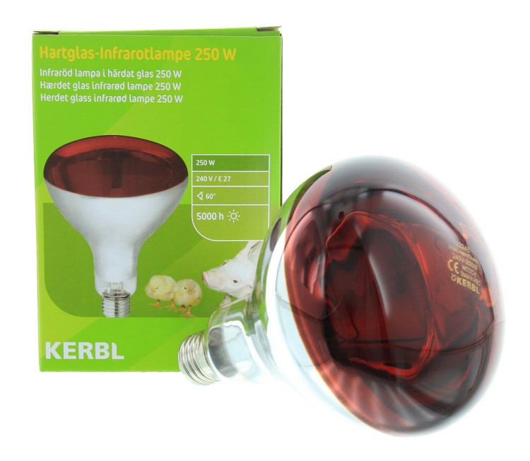 Warmtelamp infrarood 250W rood Kerbl