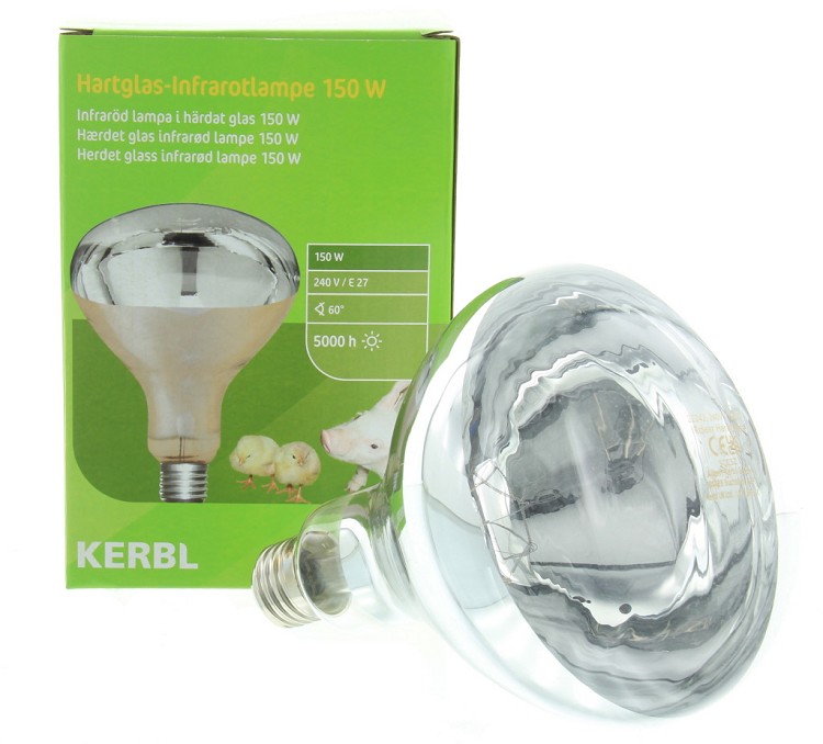 Warmtelamp infrarood 150W wit Kerbl