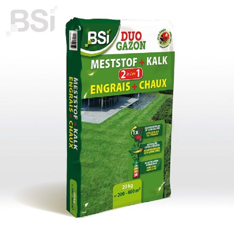 Duo Gazon meststof+kalk, 20kg